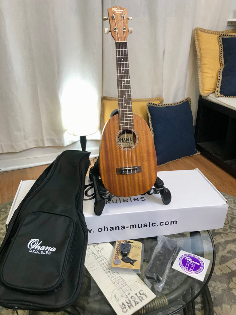 Ohana PKC-10 Pinapple Concert Ukulele Pack