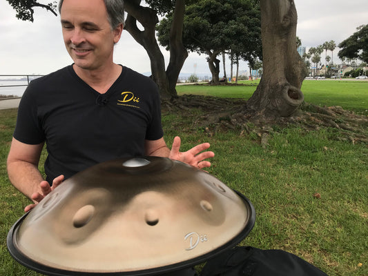 Aurous 9 Note Stainless Steel Handpan D Minor Kurd Scale 440 Hz